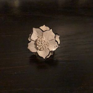 Adorable Leather Flower Ring